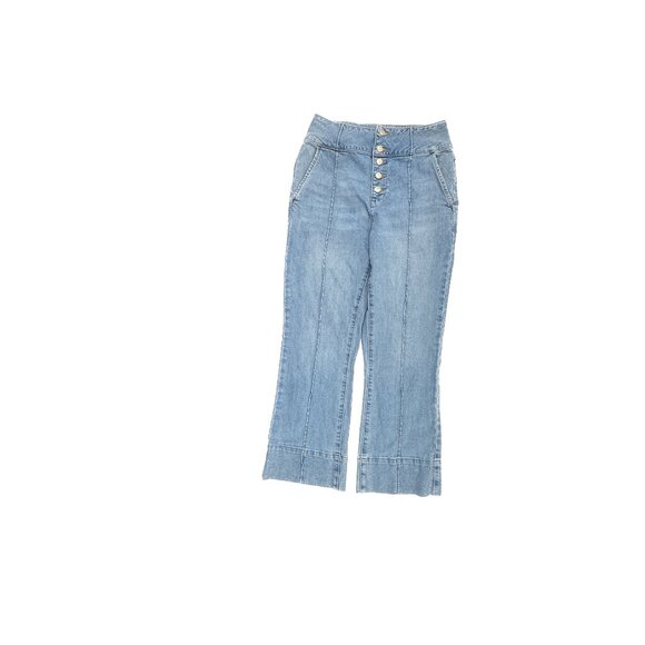 Forever 21 Capri Front Seam Women's size 27 Medium Wash Blue Denim Jeans - Picture 1 of 5
